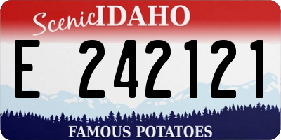 ID license plate E242121