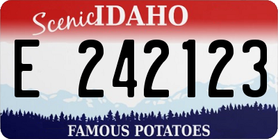 ID license plate E242123