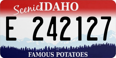ID license plate E242127