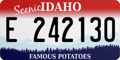 ID license plate E242130