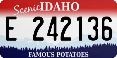 ID license plate E242136