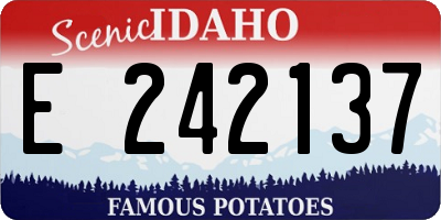 ID license plate E242137