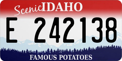 ID license plate E242138