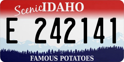 ID license plate E242141