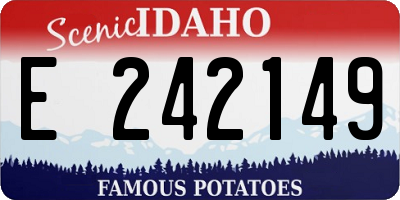 ID license plate E242149