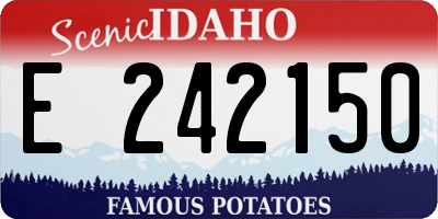 ID license plate E242150