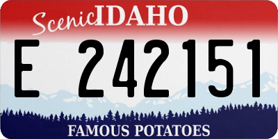 ID license plate E242151