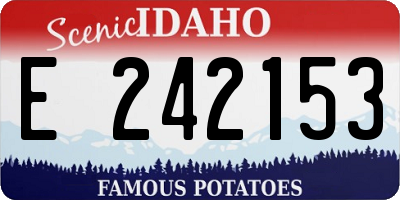 ID license plate E242153