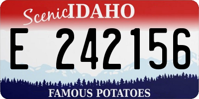 ID license plate E242156