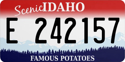 ID license plate E242157