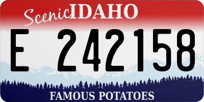 ID license plate E242158
