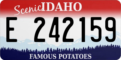 ID license plate E242159