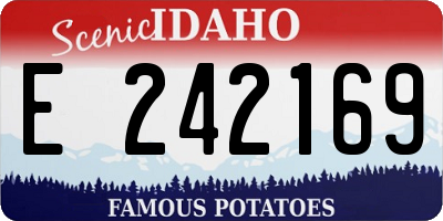 ID license plate E242169