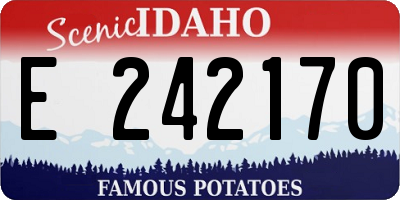 ID license plate E242170