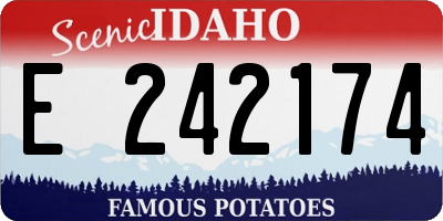 ID license plate E242174