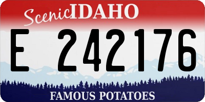 ID license plate E242176