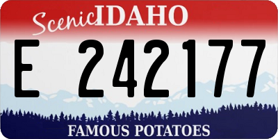 ID license plate E242177
