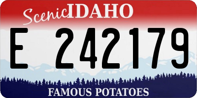 ID license plate E242179
