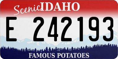 ID license plate E242193