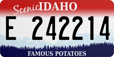 ID license plate E242214