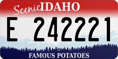 ID license plate E242221