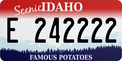 ID license plate E242222