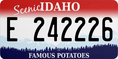 ID license plate E242226