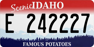 ID license plate E242227