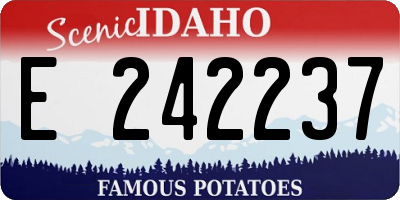 ID license plate E242237