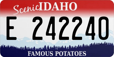 ID license plate E242240