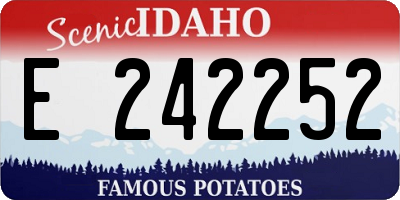 ID license plate E242252