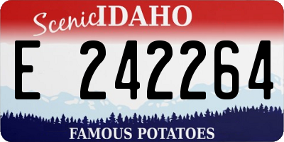 ID license plate E242264