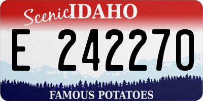 ID license plate E242270