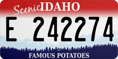 ID license plate E242274