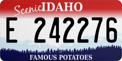 ID license plate E242276
