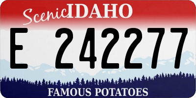 ID license plate E242277