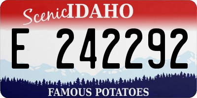 ID license plate E242292