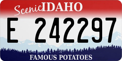 ID license plate E242297