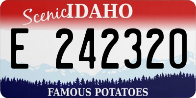 ID license plate E242320