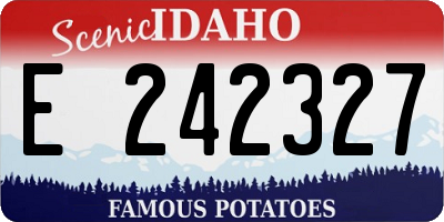 ID license plate E242327