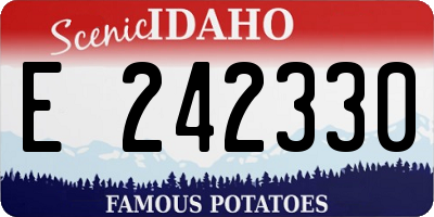 ID license plate E242330