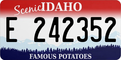 ID license plate E242352