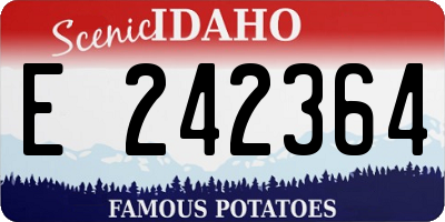 ID license plate E242364