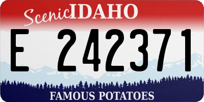 ID license plate E242371