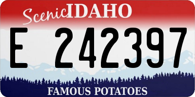 ID license plate E242397