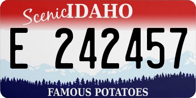 ID license plate E242457
