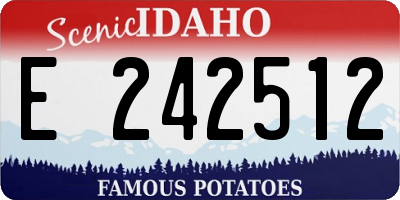 ID license plate E242512