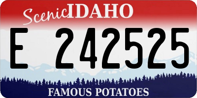 ID license plate E242525