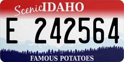 ID license plate E242564