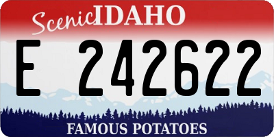 ID license plate E242622